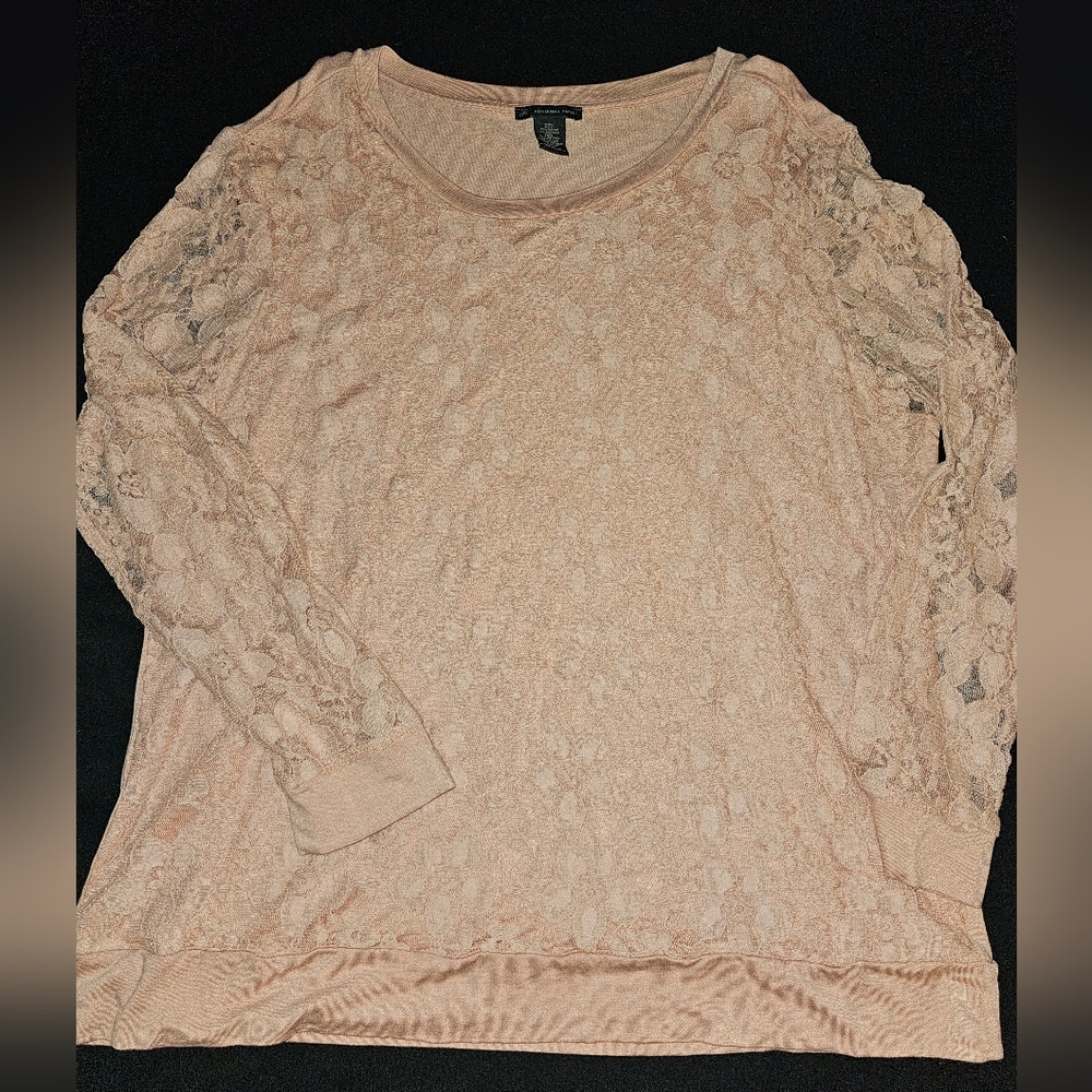 Lace Long Sleeve Top in Cream